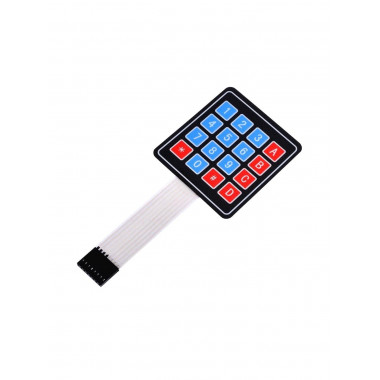 Матричная мембранная клавиатура 4х4 (Светло-синие кнопки)