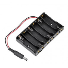 Контейнер для аккумуляторов АА 6 батареек с выходом на 2.1