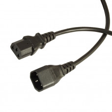 Шнур сетевой ПВС-АП C13C14 3х0.75 1.8м(ч)