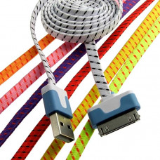 Шнур для мобильного устройства USB to iPhone4 Flat braid 1m