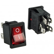 Клавишный переключатель KCD1-201N-4-C3 R/4P on-off