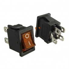 Клавишный переключатель KCD1-201N-4-C3 Y/4P on-off