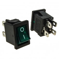 Клавишный переключатель KCD1-201N-4-C3 G/4P on-off