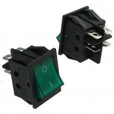 Клавишный переключатель KCD4-201N-C3-G/4P on-off