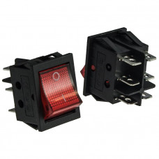 Клавишный переключатель KCD4-202N-C3-R/6P on-on