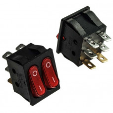 Клавишный переключатель KCD4-2101N-C3-R/6P on-off