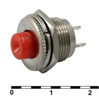 Кнопочный переключатель PSW-3-R 220В 0.3А 6мм