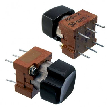 Кнопочный переключатель ПКБ1-2 (черные)