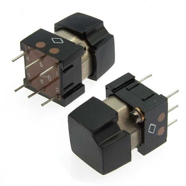 Кнопочный переключатель ПКБ7С-4 (черные)