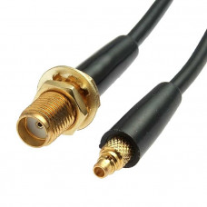 Высокочастотный разъем MMCX-M/SMA-F RG-174U 15CM