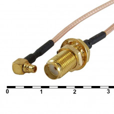 Высокочастотный разъем MMCX-M/SMA-F RG-178U 15CM