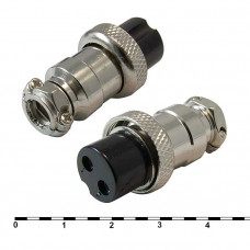 Разъем цилиндрический малогабаритный GX16M-2A