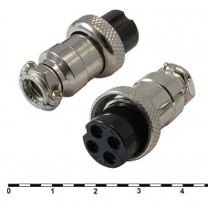 Разъем цилиндрический малогабаритный GX16M-4A