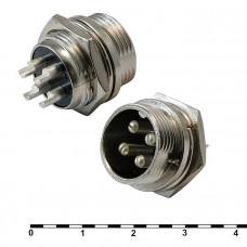 Разъем цилиндрический малогабаритный GX16M-4B