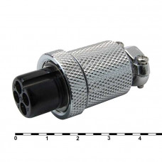 Разъем цилиндрический малогабаритный GX18M-4A