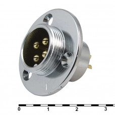 Разъем цилиндрический малогабаритный GX18M-4E