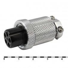 Разъем цилиндрический малогабаритный GX18M-5A