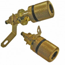 Клемма приборная неизолированная черная (audio)