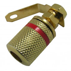 Клемма приборная неизолированная красная (audio)