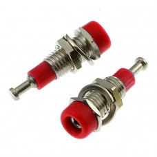 Гнездо Z008 2mm panel jack RED