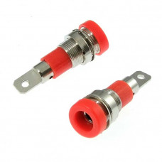 Гнездо Z009 4mm panel jack RED