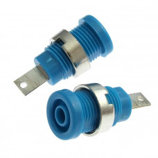 Гнездо Z013 4mm panel jack BLUE