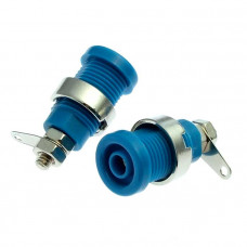 Гнездо Z016 4mm panel jack BLUE