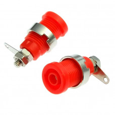 Гнездо Z016 4mm panel jack RED