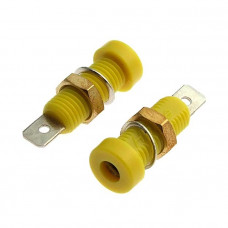 Клемма приборная Z032 4mm Socket YELLOW