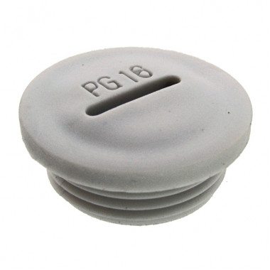 Заглушка для кабельного ввода PG16 Серый пластик