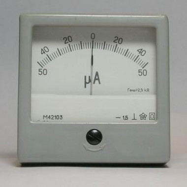 Амперметр щитовой постоянного тока М42103 50-0-50МК
