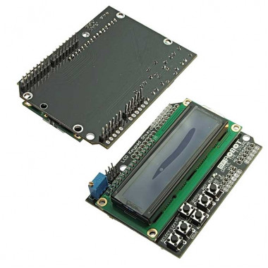 LCD-1602 Символьный дисплей синий с клавиатурой управления