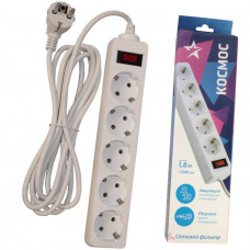 Удлинитель-сетевой фильтр Космос FKsm1.8m-5g(W)