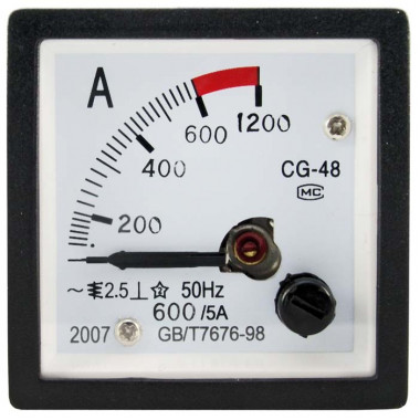 AC амперметр 600/5А 50гц (48х48)