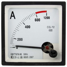 AC амперметр 600/5А 50гц (72х72)