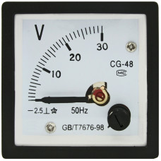 DC вольтметр 30В (48х48)