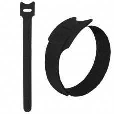 Хомут многоразовый с липучкой 150х12 мм, черный (100шт)