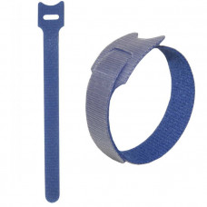 Хомут многоразовый с липучкой 210х16 мм, синий (50шт)