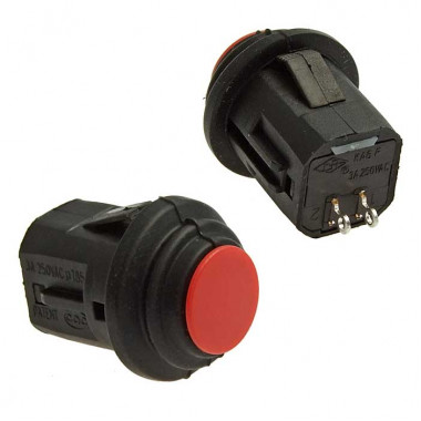 Кнопочный переключатель SB570-R IP65 off-(on) ф14mm