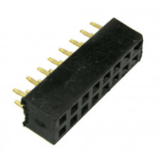 F-гнездо для плат прямое 2.00мм PBD2-16 (PBD2-2x8) 2.00 mm