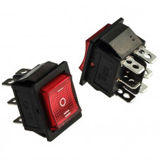 Клавишный переключатель KCD4-203N-C6-R/6P on-off-on