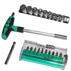 Отвертка Т-образная с набором бит и головок SD-9701M