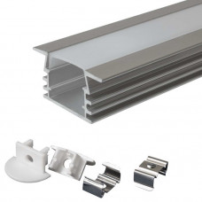 Профиль для светодиодной ленты врезной алюминиевый 605-1, 1м