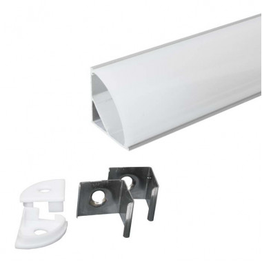 Профиль алюминиевый угловой для светодиодной ленты 601-1, 1м