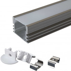 Профиль для светодиодной ленты накладной алюминиевый 505-1, 1м