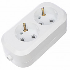 11-8702 Колодка 2 гнезда с заземлением