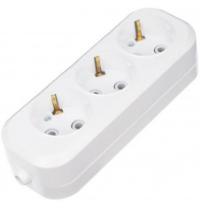 11-8704 Колодка 3 гнезда с заземлением