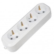 11-8707 Колодка 4 гнезда c заземлением