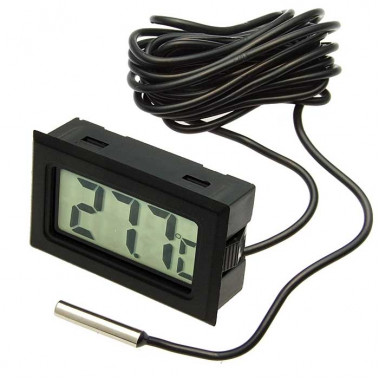ЖК термометр малогабаритный HT-1 black 1m