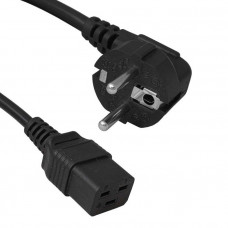 Шнур сетеовой трехполюсный прямой-угловой SCZ C19/Schuko 3m 3x1.5 16A